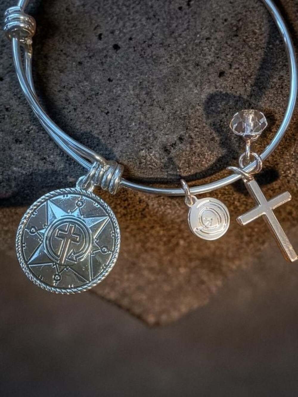 Alex and Ani Trust the Journey Cross Bangle Bracelet